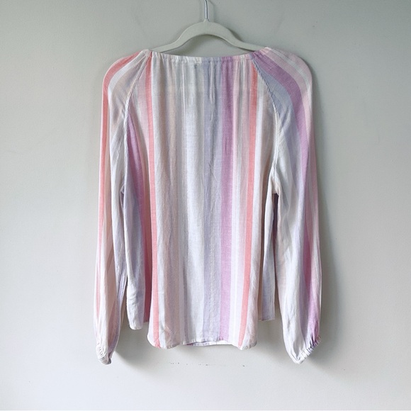 Rails Linen Blend Penny Blouse in Juliette Stripe Size S - Picture 5 of 11